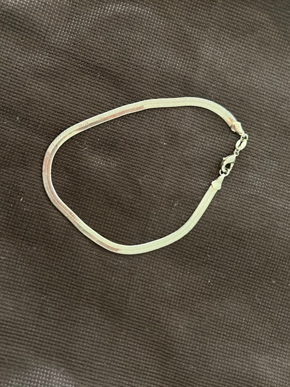 925 Sterling Silver 19 cm Herringbone Anklet Elegant Women's Minimalist Jewelry